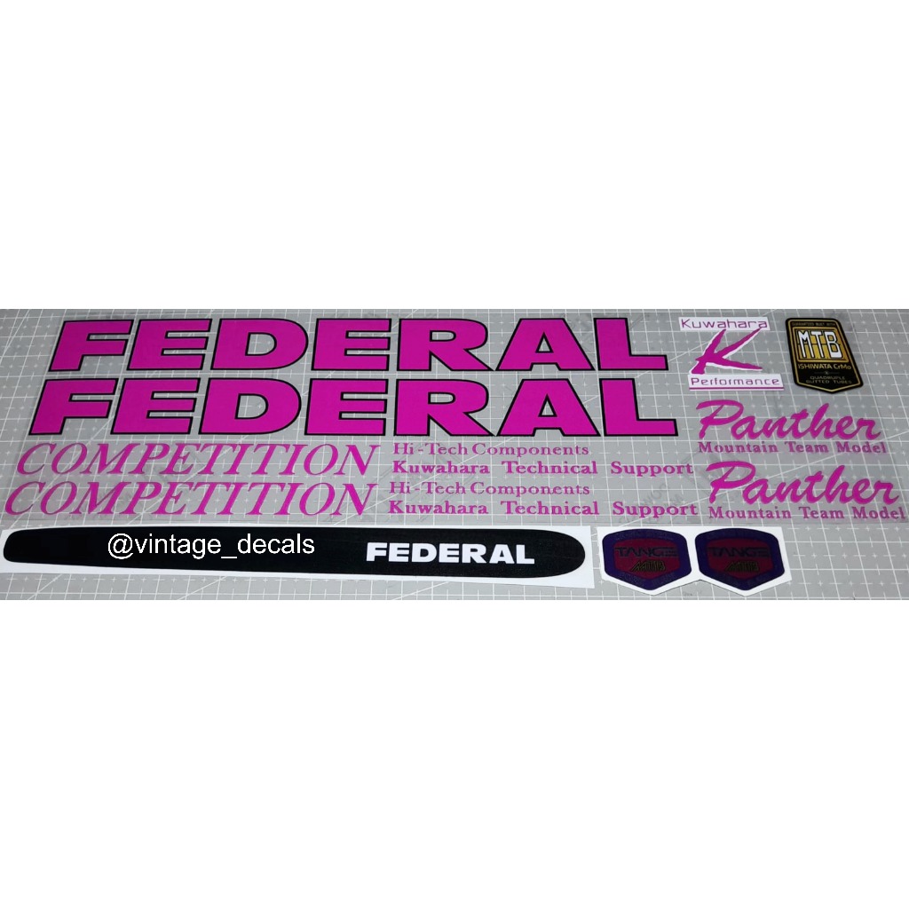 Federal Panther competition decals replacement