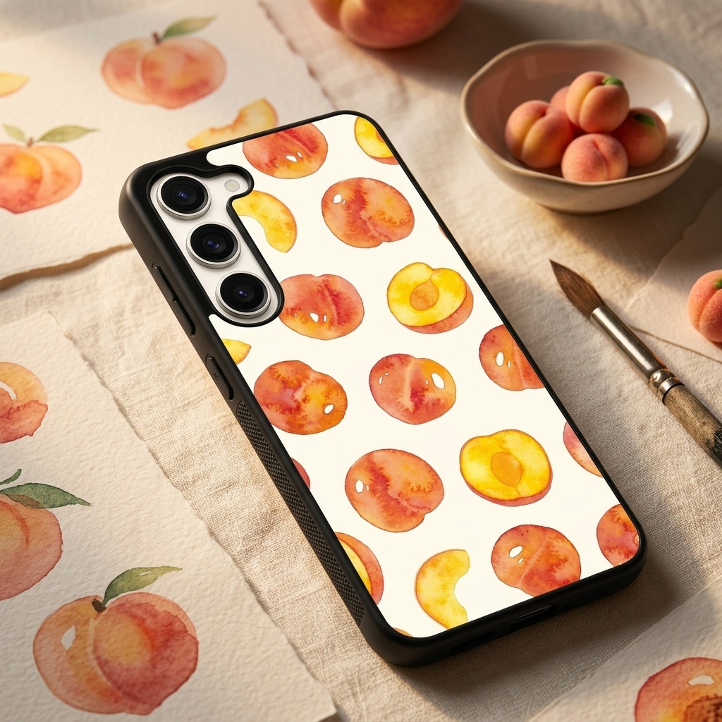 Case Casing Samsung Galaxy S26 S25 S24 S23 S22 S21 S20 Note 20 10 Ultra Edge Plus FE Sweet Peach Wat