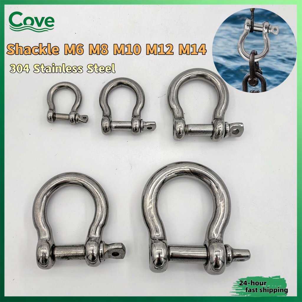 Shackle M6 M8 M10 M12 M14,304 Stainless Steel Bow Shackle,Shackle Pelaut,Screw Pin Shackle,Lifting S