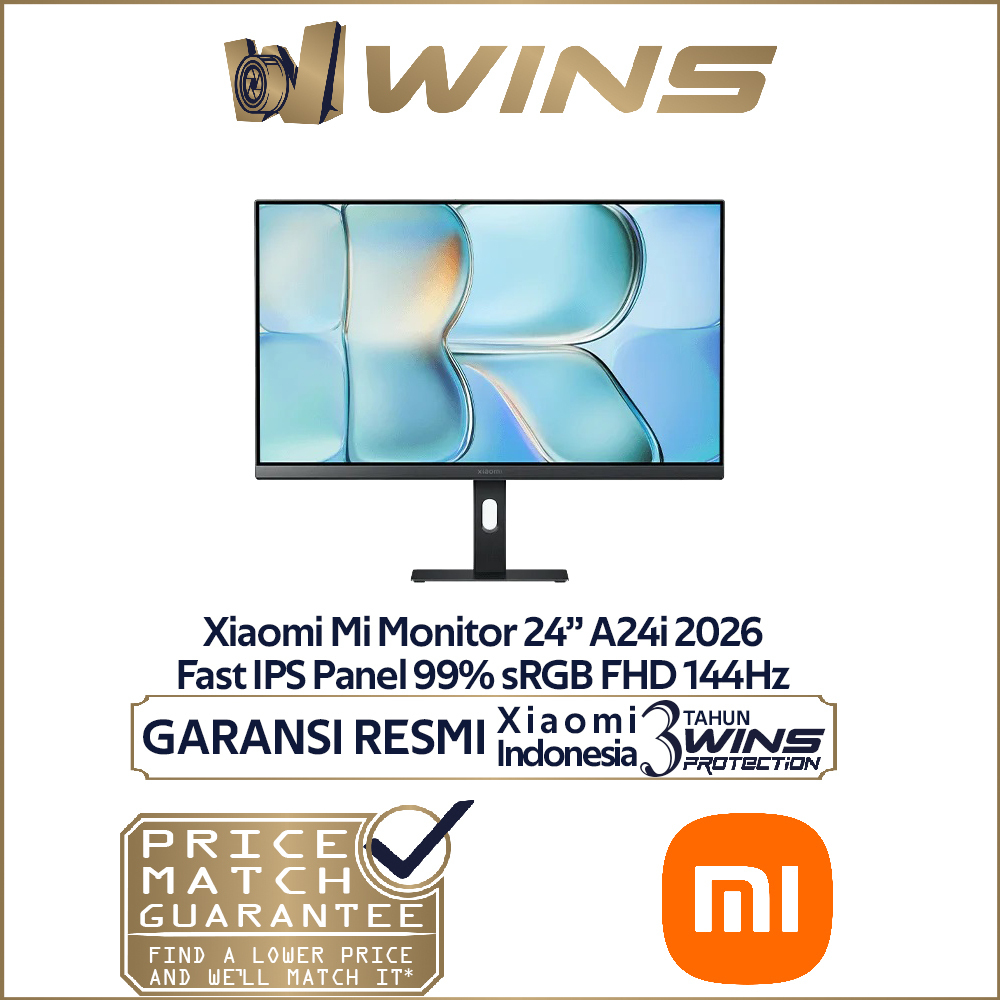 Xiaomi Mi Monitor 24" inch A24i 2026 FHD IPS 144Hz Ultra Slim GARANSI RESMI