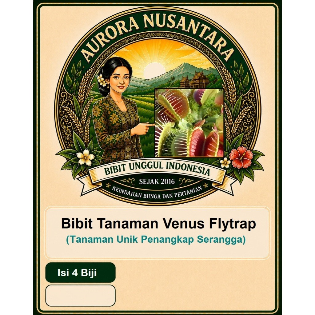 Bibit Unggul Indonesia Venus Flytrap Tanaman Unik Penangkap Serangga | Biji Benih Venus Flytrap