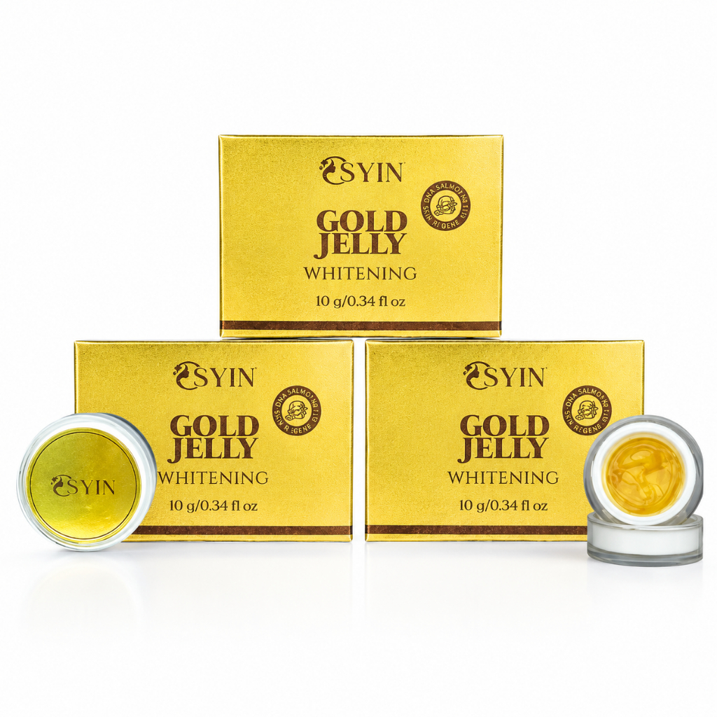 Osyin Glow - Gold Jelly Whitening 3pcs DNA Salmon 10gr Original BPOM | Cream Wajah Pencerah Niacinam