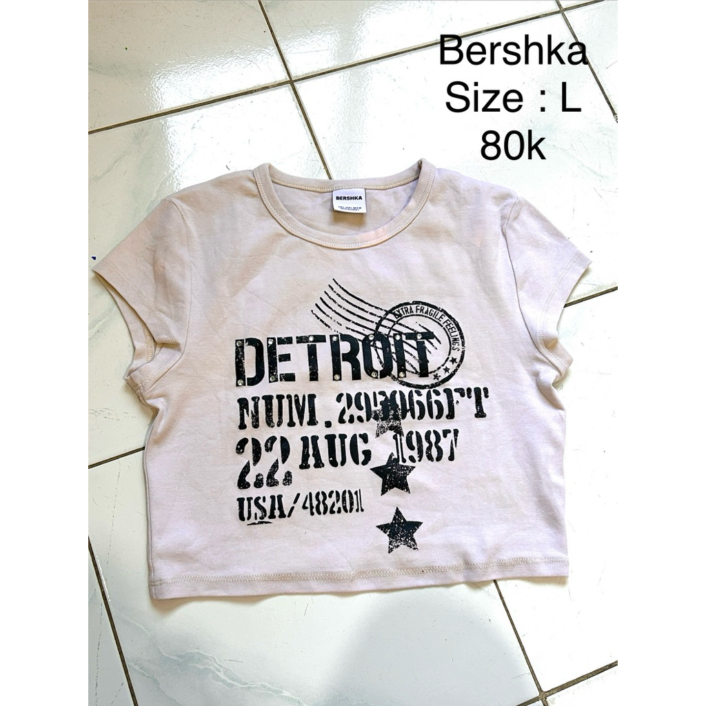 bershka crop tee