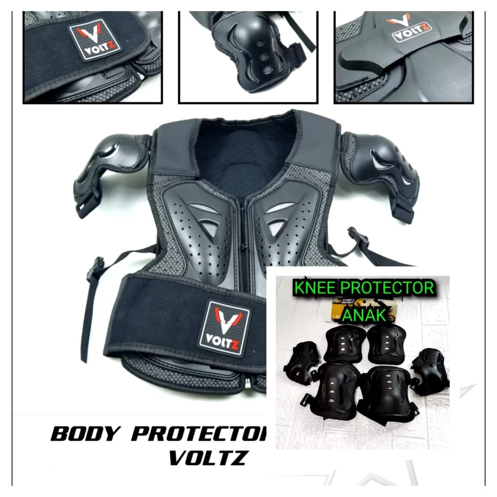 BODY PROTECTOR ANAK CROSS TRAIL ADVENTURE KIDS PELINDUNG SIKU DAN LUTUT Set