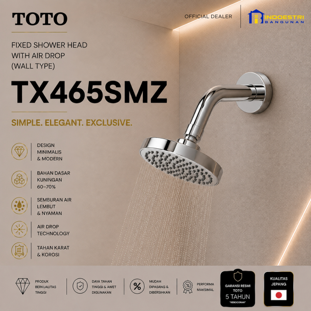 Fixed Shower Head TOTO TX465SMZ / Wall Shower TOTO TX465SMZ