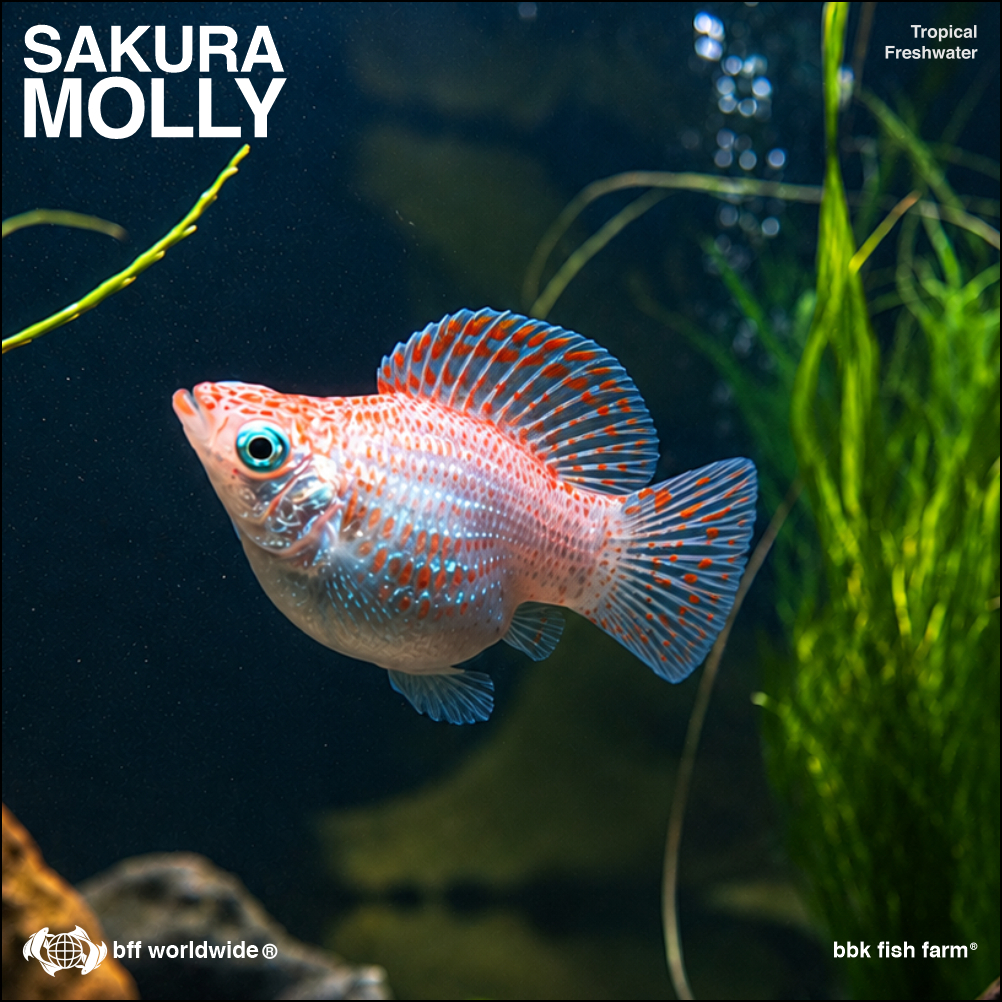 Ikan Hias MOLLY BALLOON SAKURA ROUNDTAIL