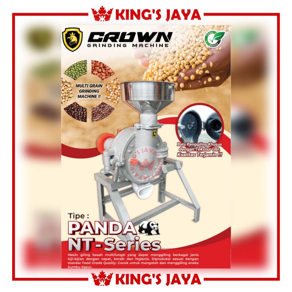 Mesin Penggiling Tahu Tempe Kacang Kedelai 8"  NT-200 CROWN PANDA NT Series NT200