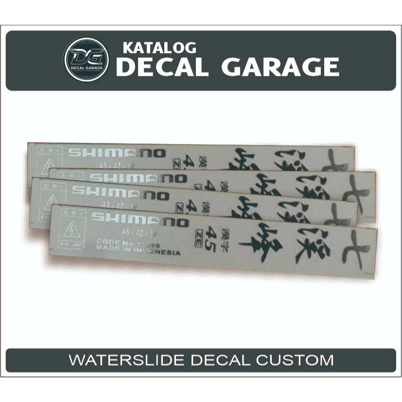 Sticker Decal Water Slide Shimano ZE - Custom - Joran - Pancing - Tegek | Tahan Air, Mudah Dipasang 