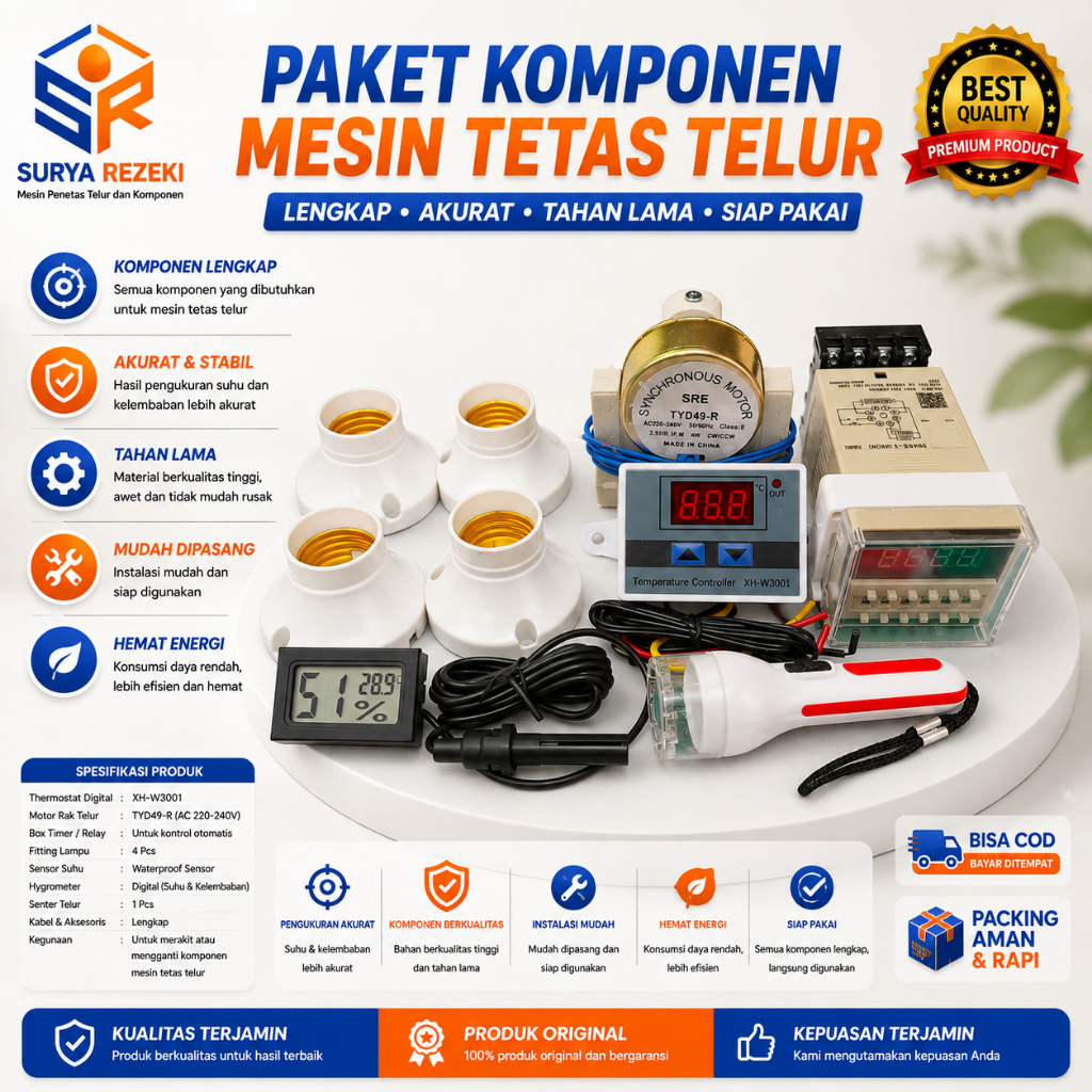 komponen mesin tetas telur paket penetas telur otomatis