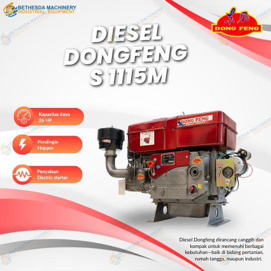 Dongfeng Diesel Penggerak 24 PK / 24HP Dong Feng S 1115 N / S 1115 M