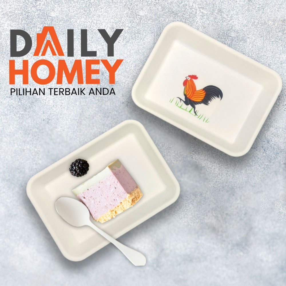PIRING PLASTIK MINI/ PIRING SNACK MOTIF AYAM JAGO (NC030366)