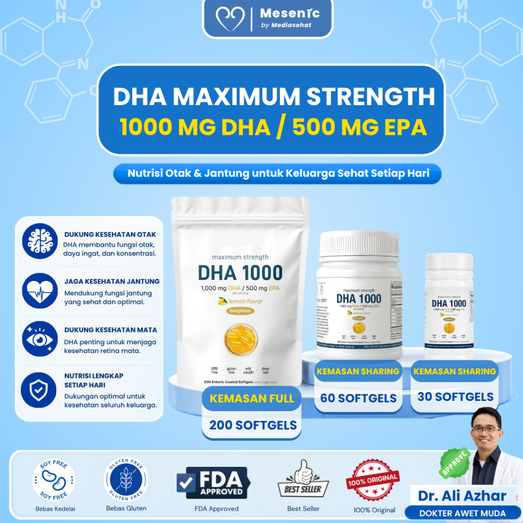MICRO DHA 1000 MAXIMUM STRENGTH | 1000mg DHA / 500mg EPA, Enteric Coated, Rasa Lemon