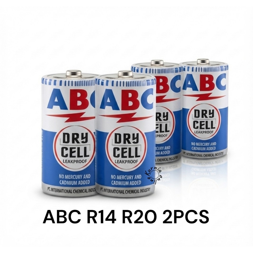 Batu baterai ABC R14 R20 2PCS