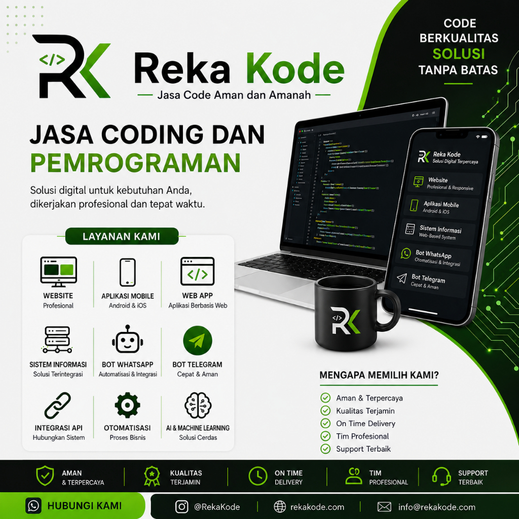 Jasa Pembuatan Website | AI & Machine Learning | Bot WhatsApp & Telegram