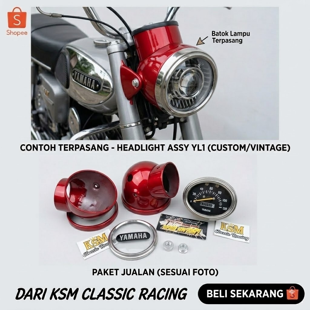 BATOK LAMPU YL PRESS MODEL SPEEDOMETER ORI PNP CB /BATOK LAMPU YL PNP CB