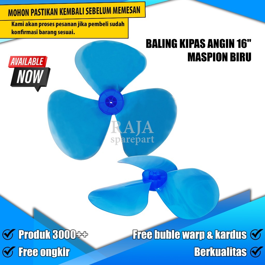 BALING KIPAS ANGIN MASPION 16" BIRU / BALING KIPAS BMB