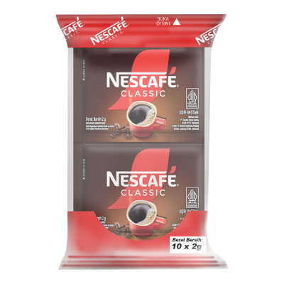 10 Sachet Nescafe Classic Kopi Instan Rasa Original