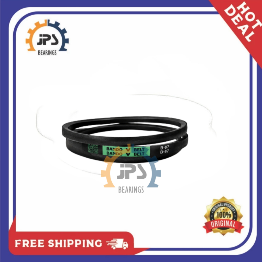 BANDO V-BELT B-87 | Vanbelt B87 V Belt Tipe B | Fan Belt Mesin Industri