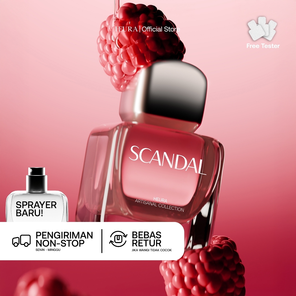 HEURA Scandal - Extrait de Parfum - Aroma Sweet Fruity Parfum Perfume Minyak Wangi Wanita Tahan Lama