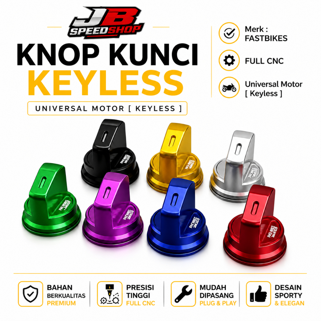 FASTBIKES KNOB KUNCI KEYLESS CNC ALMU VIETNAM STYLE RACING UNIVERSAL HONDA VARIO PCX ADV160 SCOOPY B