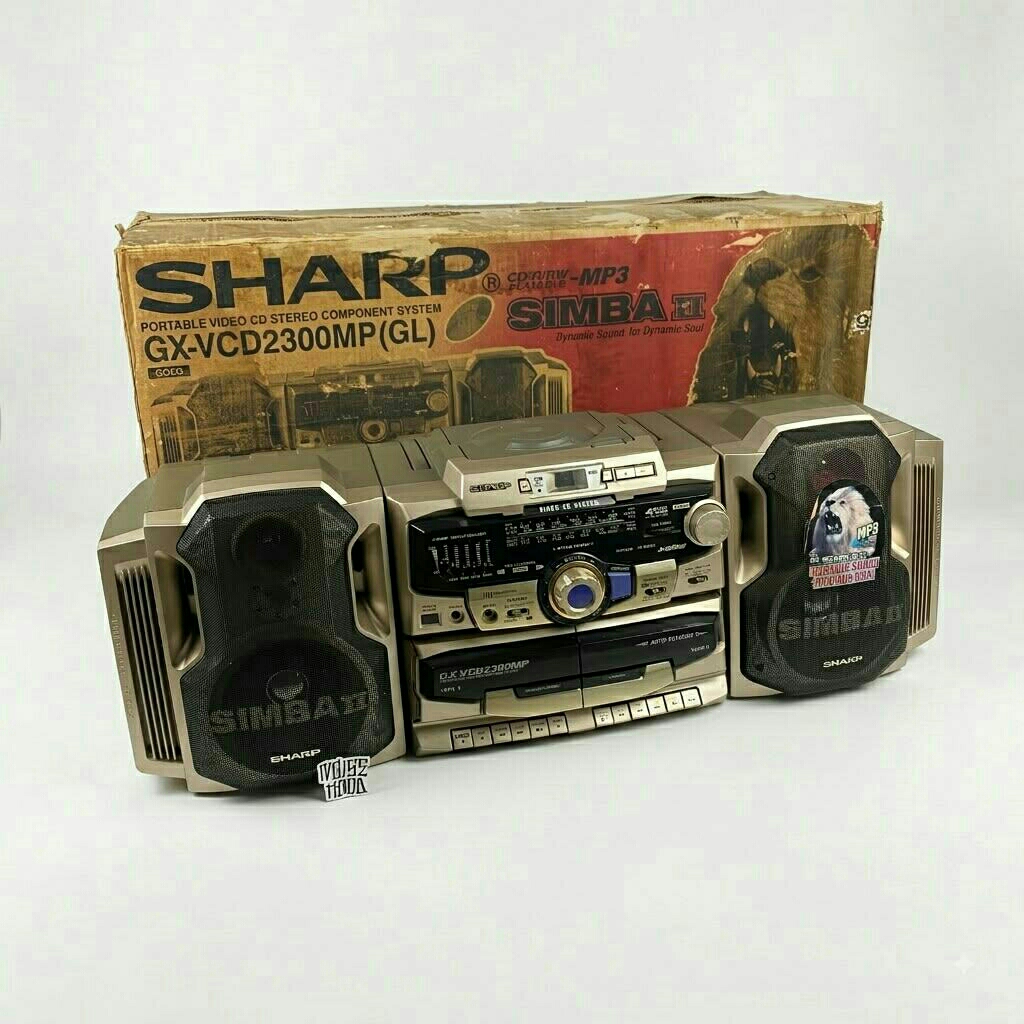 RADIO TAPE SHARP SIMBA II GX-VCD2300MP (NOS) | STEREO RADIO CASSETTE PLAYER