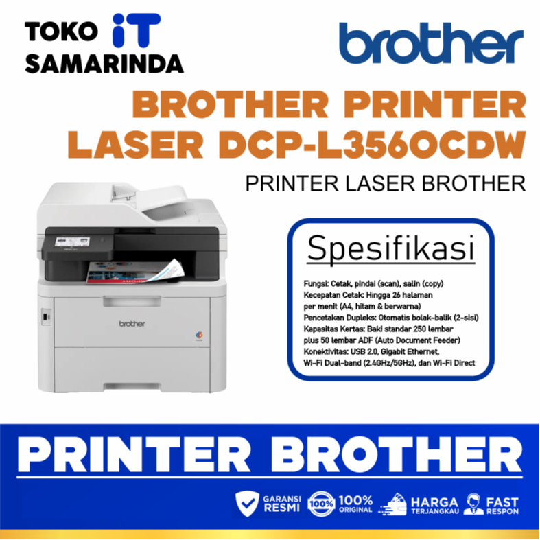 Brother DCP-L3560CDW Printer Laser Warna Multifungsi