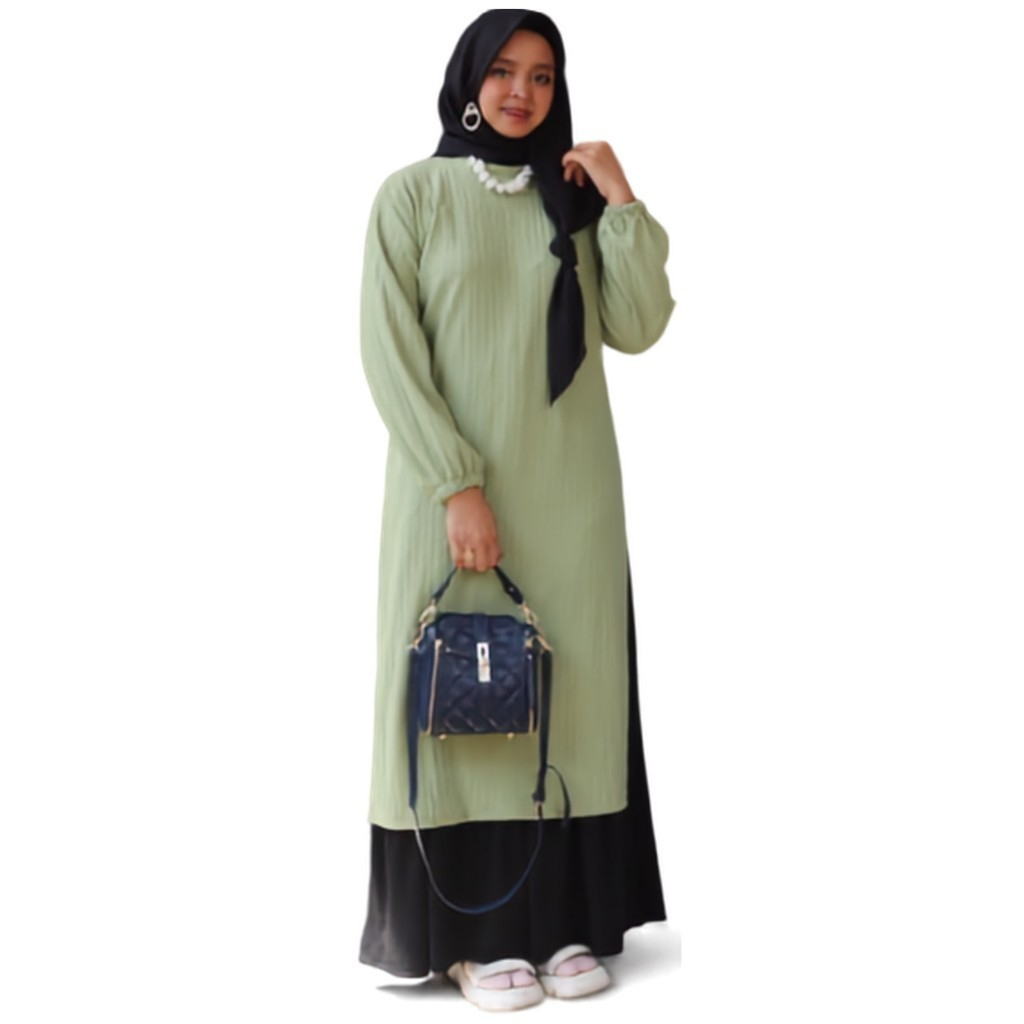 FASHION MUSLIMAH Tania Long Tunik Knit Hornet Jumbo Ld 120 Jumbo / Baju Wanita Big Size Jumbo Model 