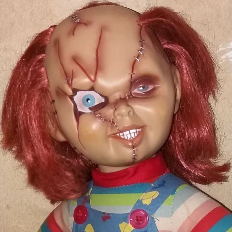 CHUCKY PLUSH DOLL "Bride of Chucky" Original C 1999 Sideshow, VINTAGE !