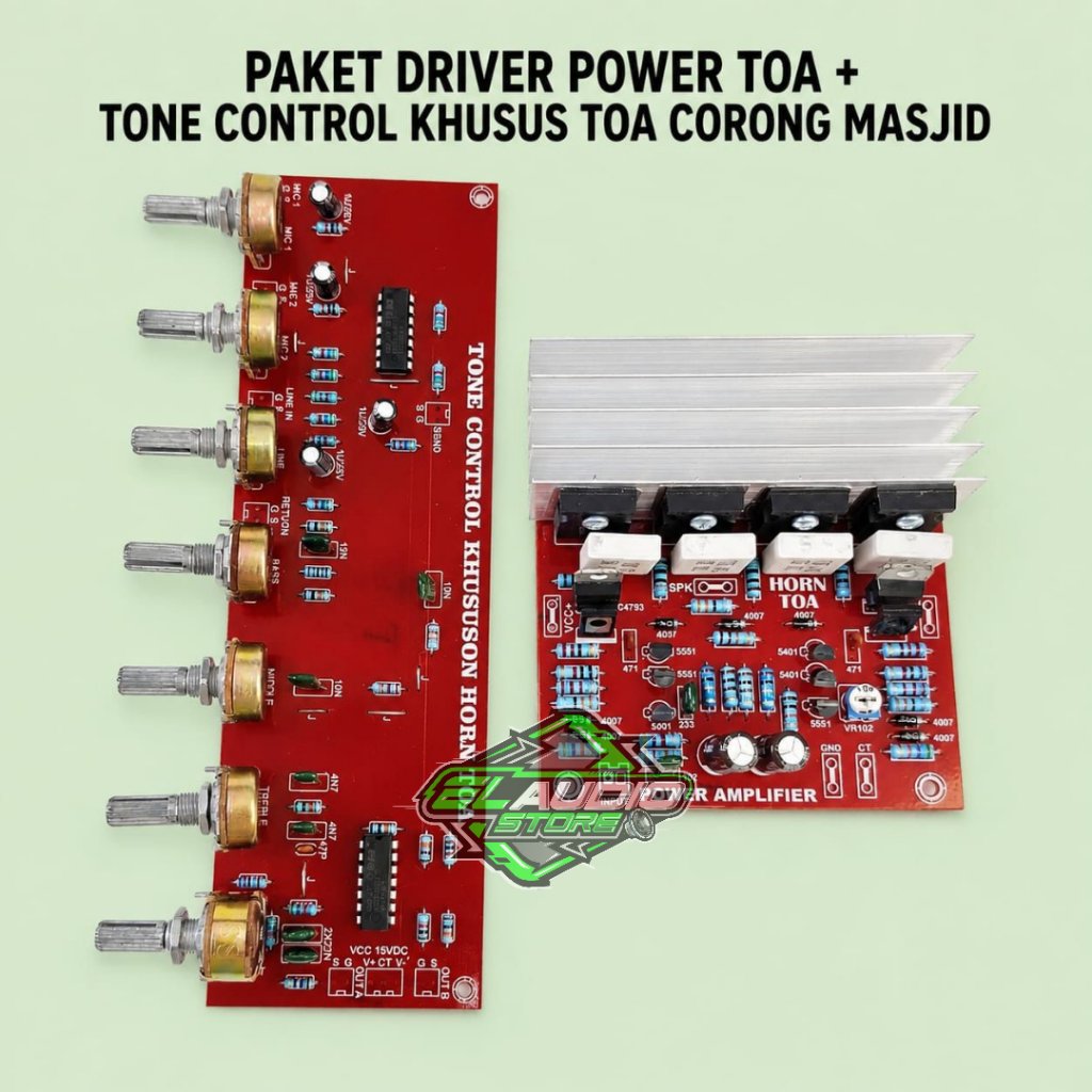 Paket Power horn toa + Tone Control / PA Horn TOA + Kontrol Khusus TOA Corong Masjid Lengkap Fitur S