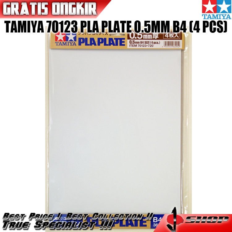 TAMIYA 70123 PLA PLATE 0.5 MM B4 (4 PCS)