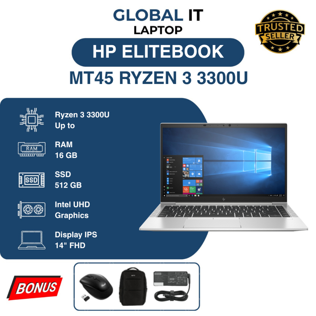 HP ELITEBOOK MT45 RYZEN 3 3300U RAM 16GB SSD 256GB