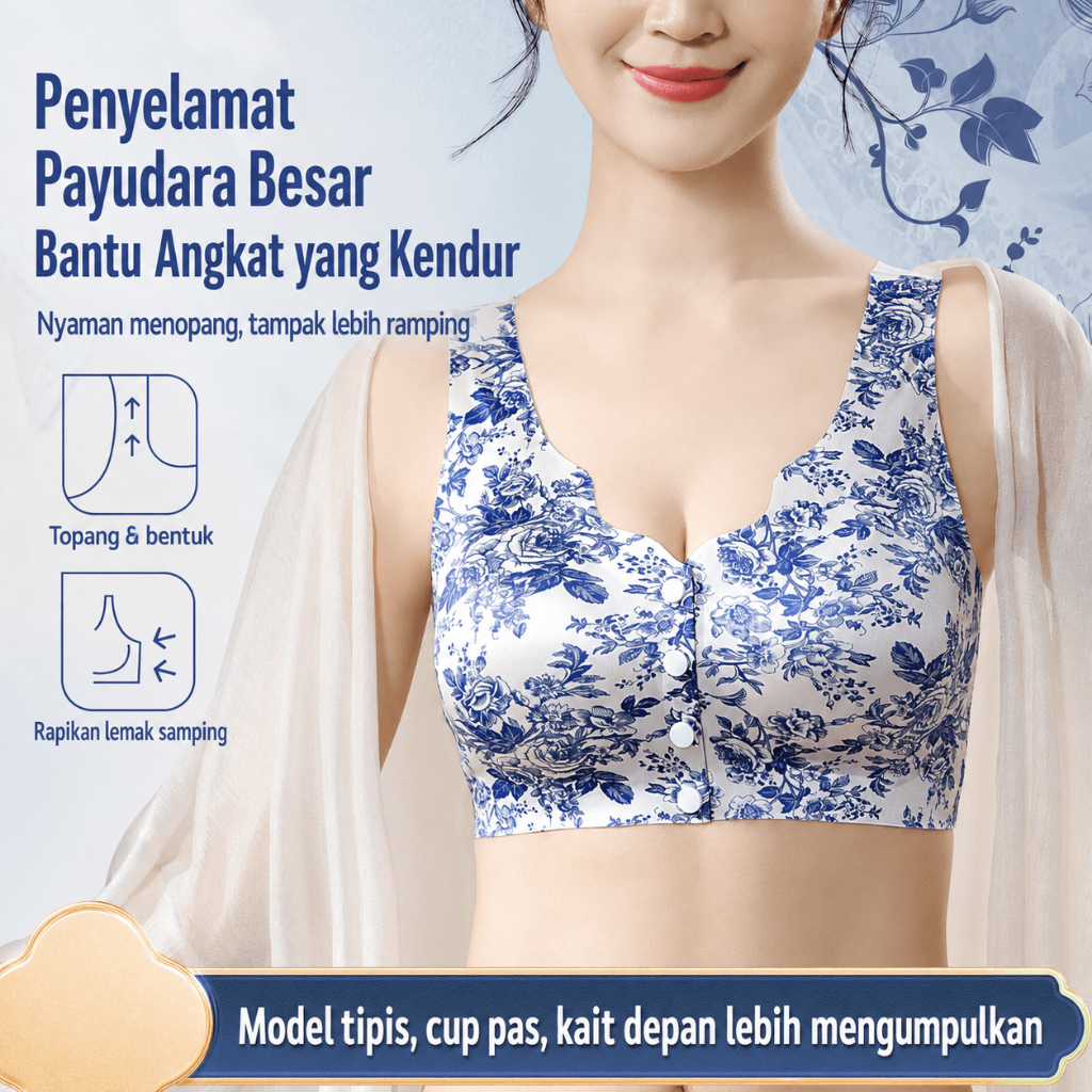 Vireco Bra Wanita Dingin & Bernapas | Kancing Depan Praktis Dipakai | Cocok untuk Berat Badan 8818
