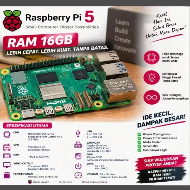 Raspberry Pi 5 RAM 16GB