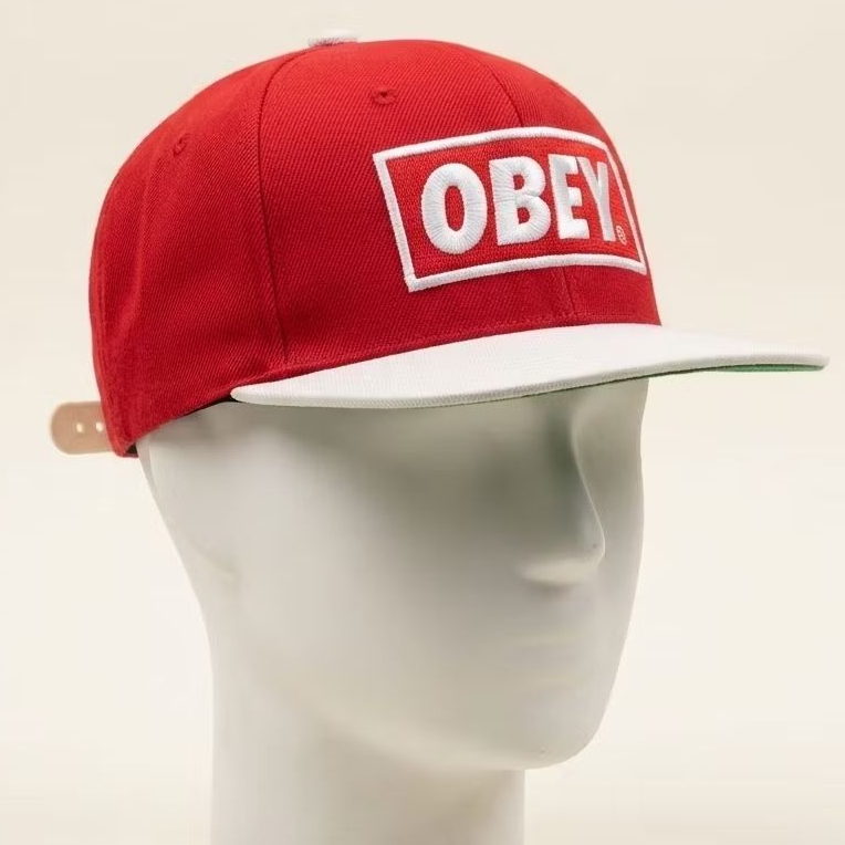 Topi Snapback OBEY Merah Putih Original Vintage Unisex Style