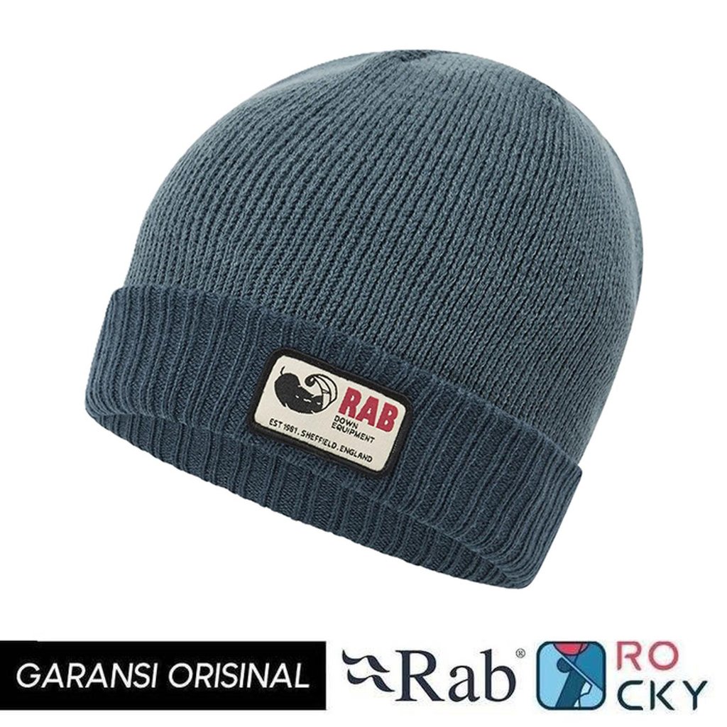 Topi Kupluk Rab Essential Beanie Color Orion Tempest Blue