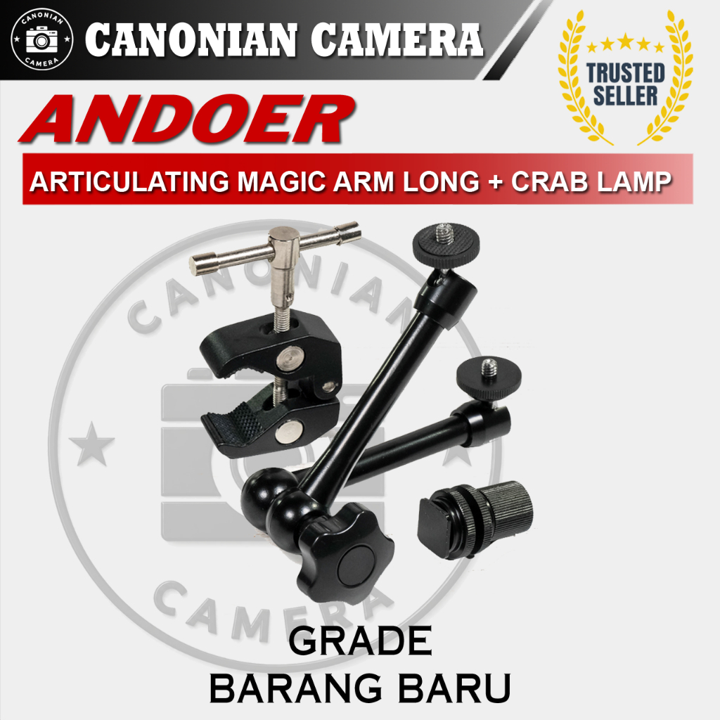 Andoer Articulating Magic Arm Long + Crab Clamp