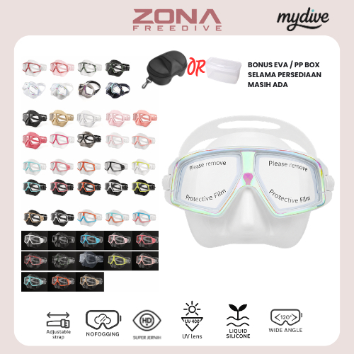 Masker Low Volume Freedive Mydive SPHERO Freedive Apnea Sphero Mydive Low Volume Selam Sphero Aqualu