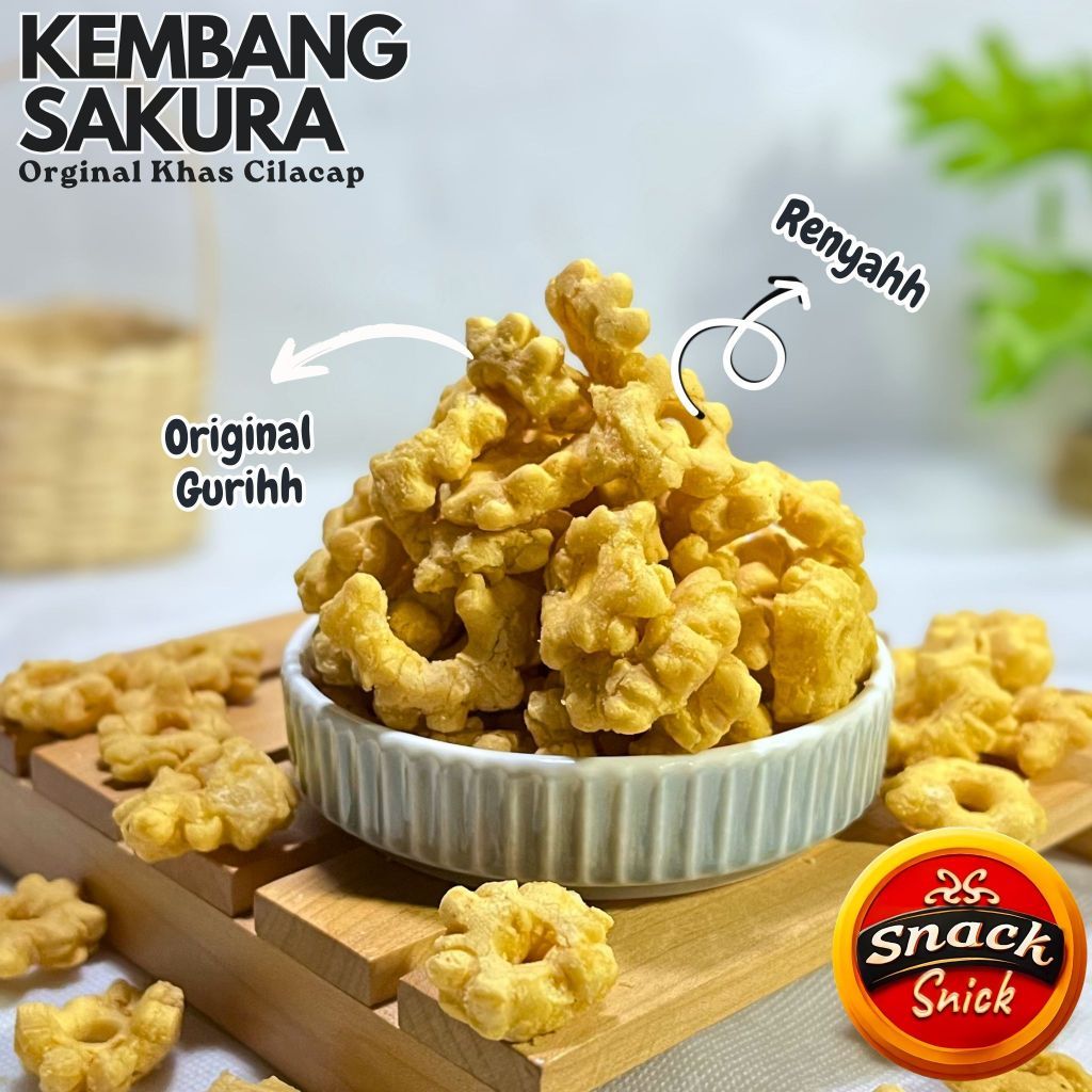 RIBUT SNACK 250gram / KEMBANG RIBUT / SNACK RIBUT / KEMBANG SAKURA / PANGPANG