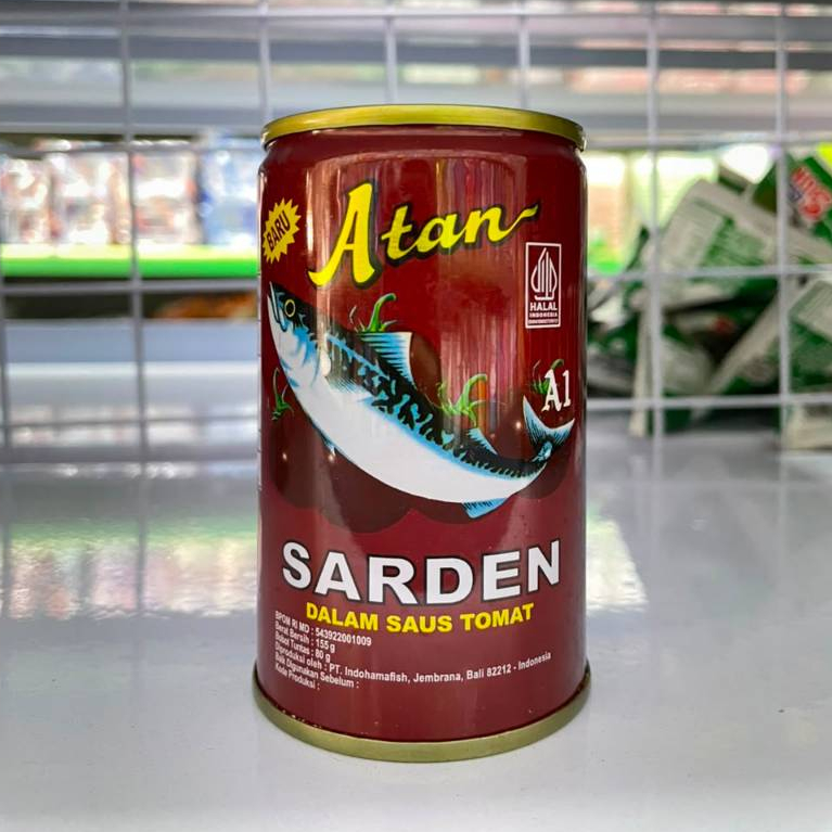 SARDEN ATAN SAUS TOMAT 155GR | SARDEN ATAN KALENG TOMAT HALAL ENAK
