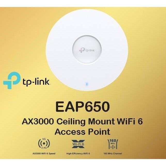 Tp-Link EAP650 AX3000 Ceiling Mount WiFi 6 Access Point EAP 650