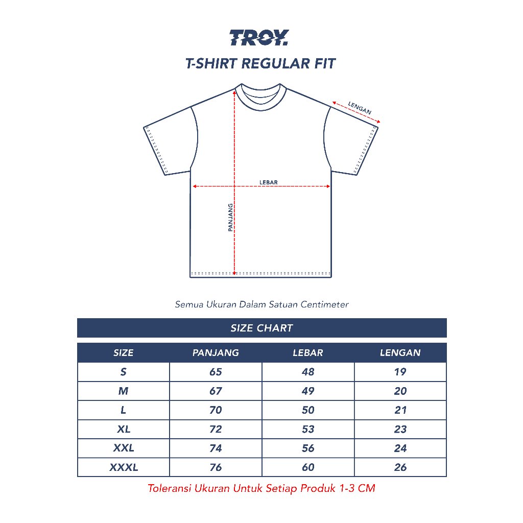 Troy Company T-Shirt White Delusion -  Kaos Pria Lengan Pendek Putih MTD 3688