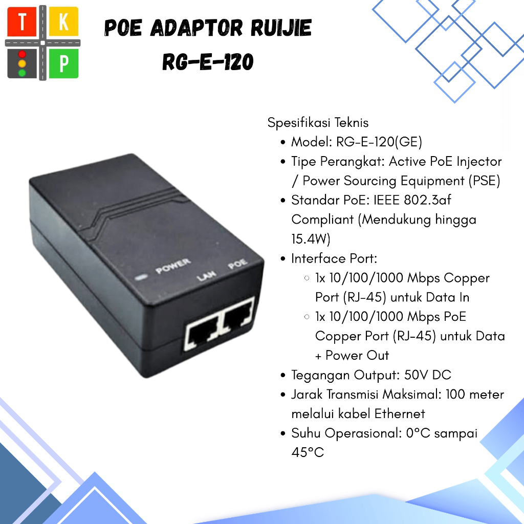 POE ADAPTOR RUIJIE RG-E-120