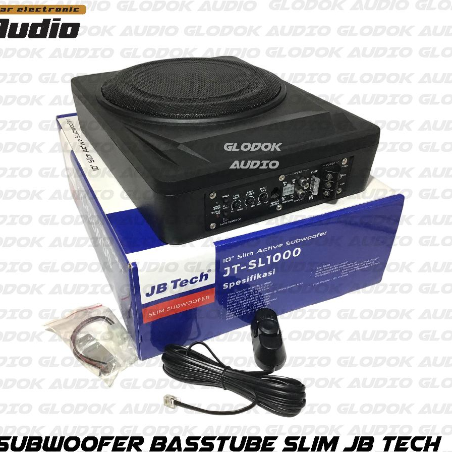 Subwoofer speaker kolong Slim aktif audio mobil 10 inch JB tech