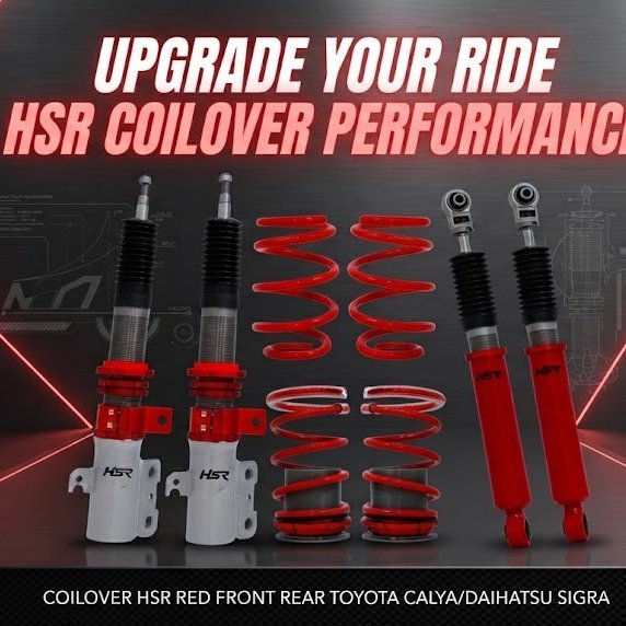HSR Coilover Red Front Rear untuk Toyota Calya - Daihatsu Sigra