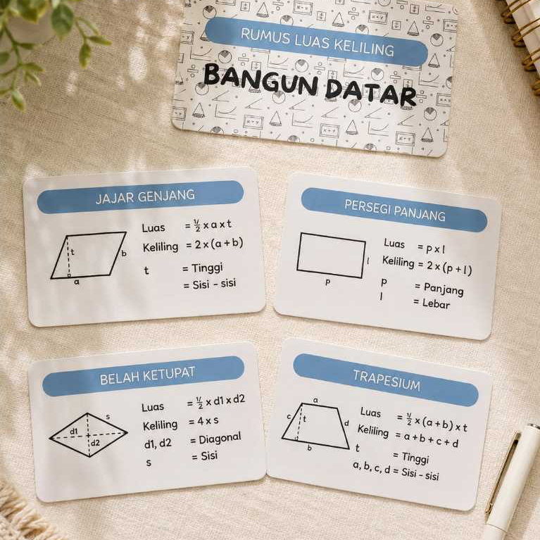 FLASHCARD RUMUS BANGUN DATAR