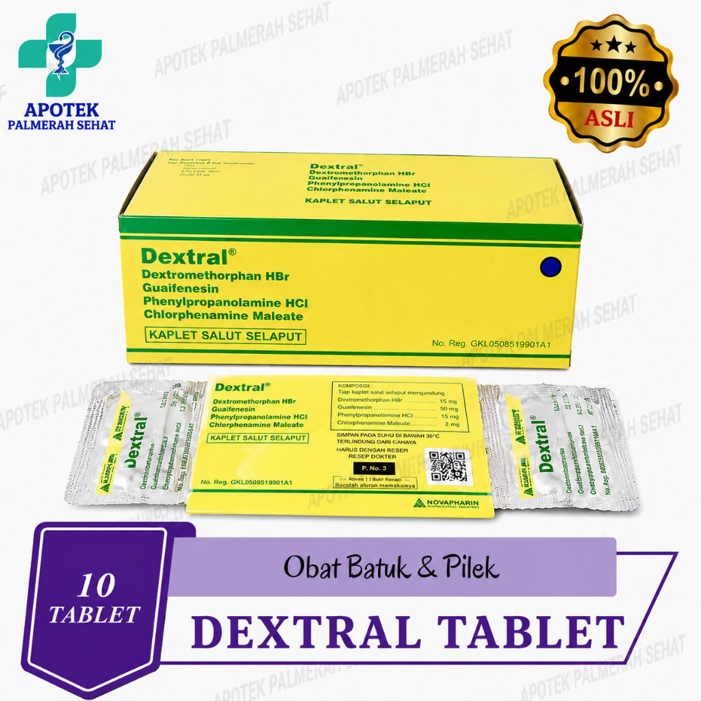 Dextral Kaplet Obat Batuk Pilek 10 Kaplet