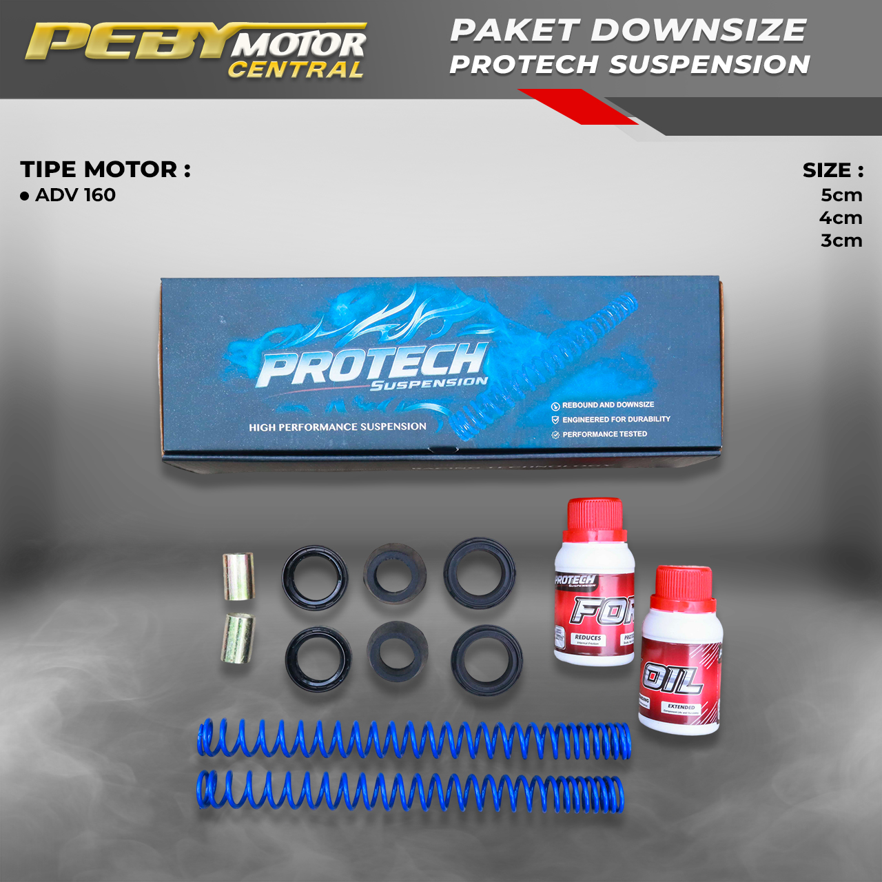 Paket Downsize PROTECH Adv 160 Lowringkit Shock Depan Premium