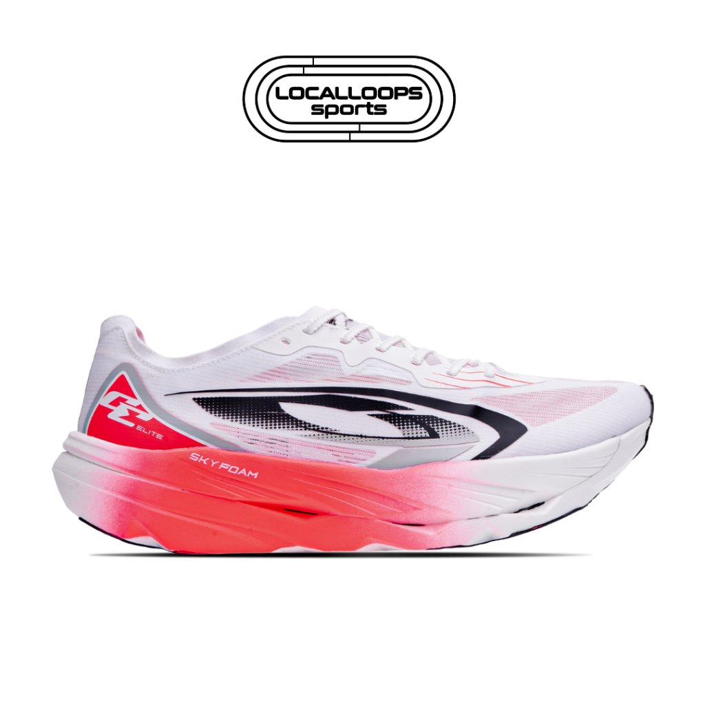 LOCALLOOPS - 910 Nineten Geist Ekiden Elite X Sepatu Lari - Putih/Merah/Hitam