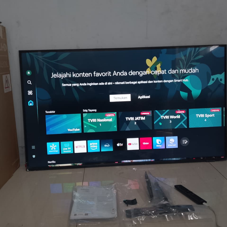 SMART TV LED SAMSUNG 43 INC UHD 4K SUDAH DIGITAL KONDISI BEKAS MASIH SEGEL (202L)