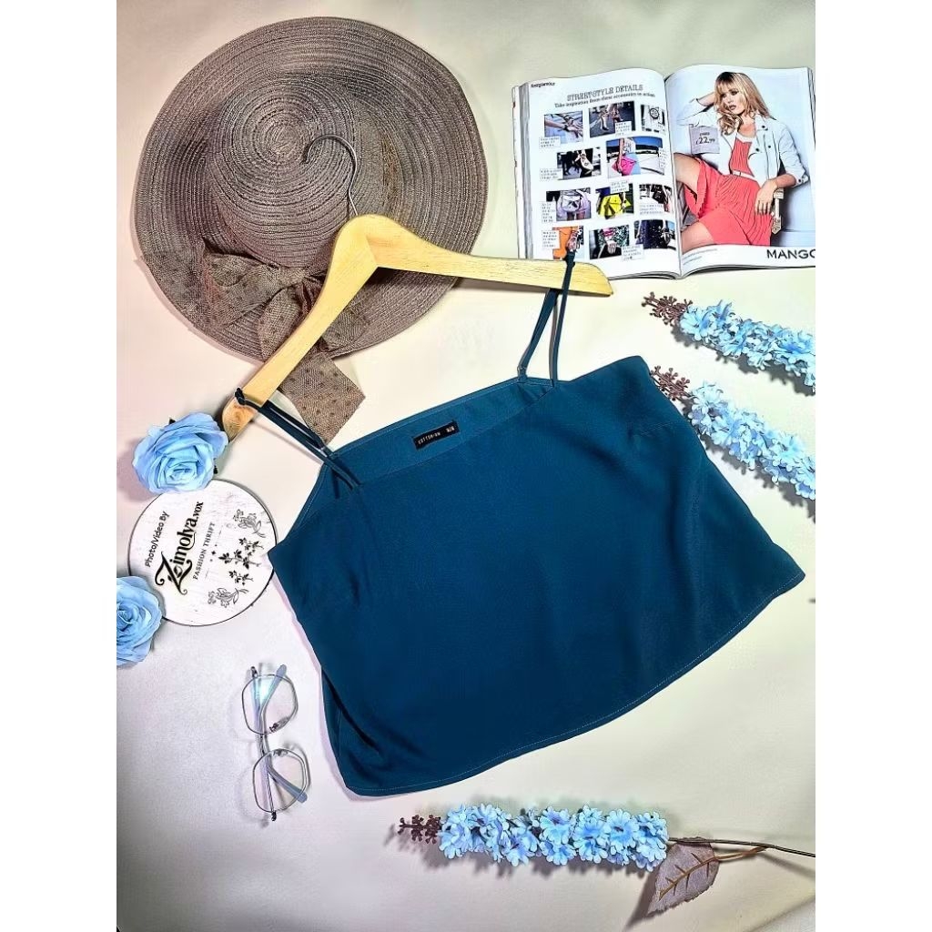 Tanktop/Tanktop Jotol/Tanktop Emerald/Tanktop Sifon/Emerald Satin Flowy Cami TankTop